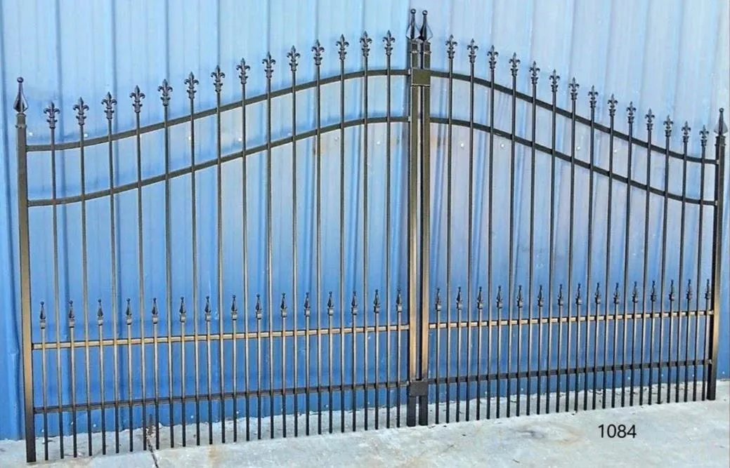 Ornate Iron Gate with Decorative Elements